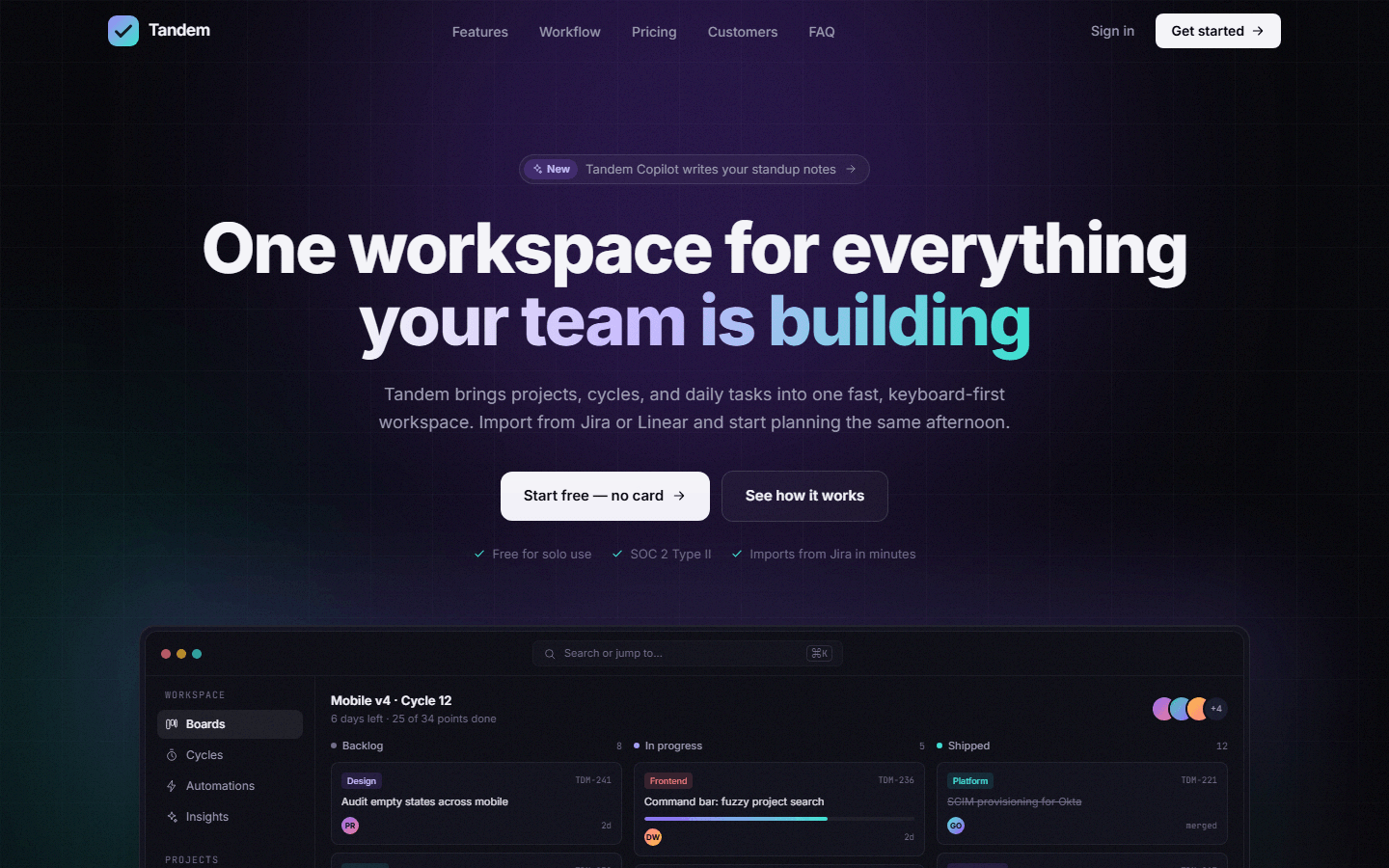 تندم — لندینگ‌پیج SaaS 1